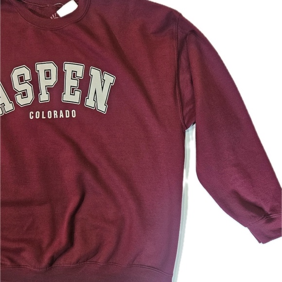 Trust The Universe ASPEN Colorado Sweatshirt Womens XL RED State‎ Pullover NEW - Picture 5 of 5